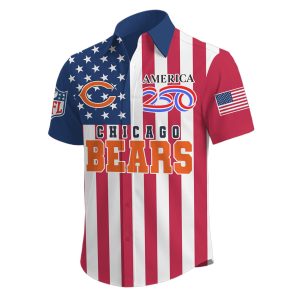Chicago Bears USA 250th Anniversary Semiquincentennial Patriotic Button Down Shirt
