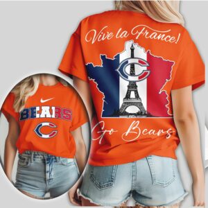 Chicago Bears Vive La France Eiffel Tower Paris Game NFL Shirt Chicago Bears Vive La France Eiffel Tower Paris Game NFL Shirt