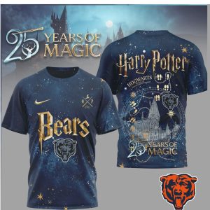 Chicago Bears x Harry Potter Hogwarts School of Magic T Shirt