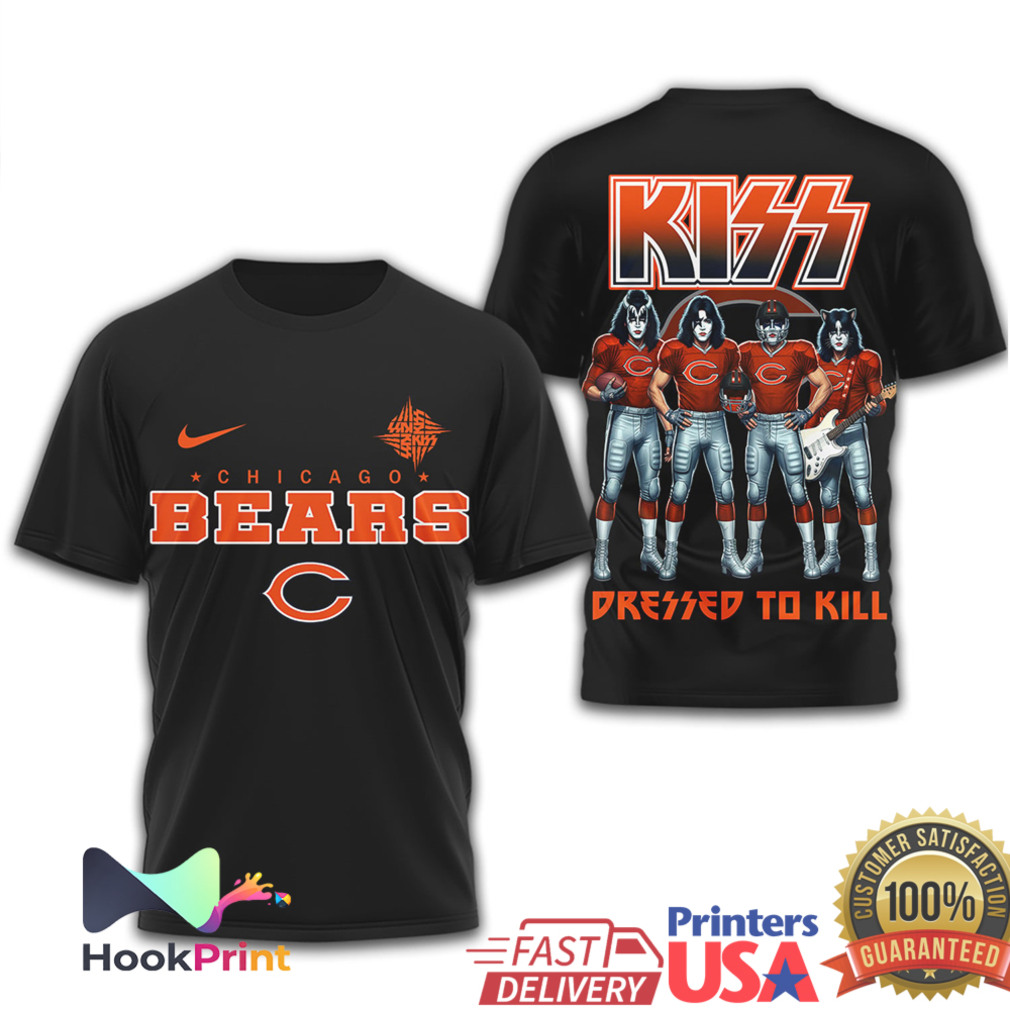 Chicago Bears x KISS Rock Band “Dressed To Kill” Fan T Shirt Chicago Bears x KISS Rock Band “Dressed To Kill” Fan T Shirt