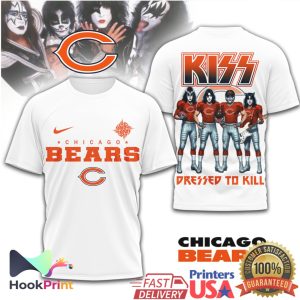 Chicago Bears x KISS Rock Band “Dressed To Kill” Fan T Shirt