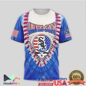 Chicago White Sox Grateful Dead Steal Your Base 1776 Tie Dye T Shirt