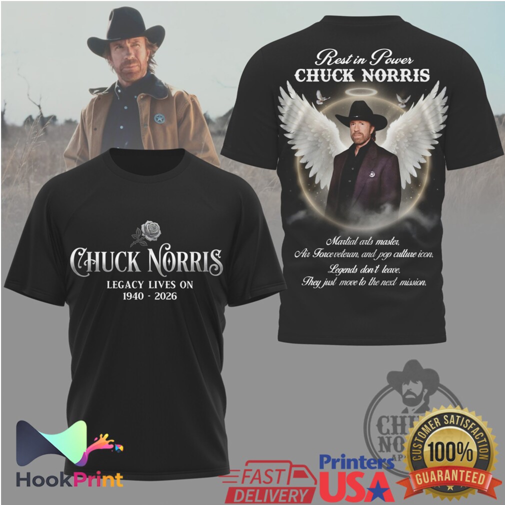 Chuck Norris Legacy Lives On 1940 2026 Rest In Power Memorial T Shirt Chuck Norris Legacy Lives On 1940 2026 Rest In Power Memorial T Shirt