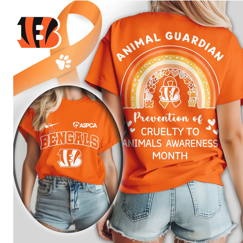 Cincinnati Bengals ASPCA Animal Guardian Prevention of Cruelty to Animals Awareness T Shirt Cincinnati Bengals ASPCA Animal Guardian Prevention of Cruelty to Animals Awareness T Shirt