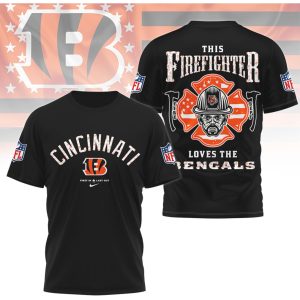 Cincinnati Bengals Firefighter Graphic NFL Fire Dept Design Men’s Orange Black T Shirt Cincinnati Bengals Firefighter Graphic NFL Fire Dept Design Men’s Orange Black T Shirt
