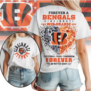 Cincinnati Bengals Forever Fan No Matter What Team Loyalty Orange Black T Shirt