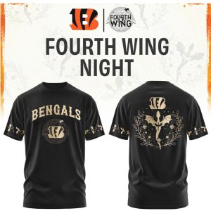 Cincinnati Bengals Fourth Wing Night Dragon Gold Foil Apparel T Shirt Cincinnati Bengals Fourth Wing Night Dragon Gold Foil Apparel T Shirt