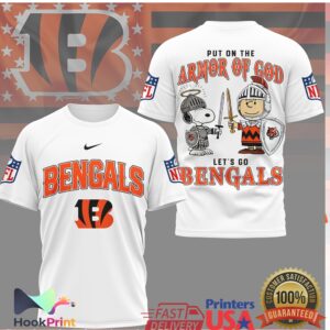 Cincinnati Bengals Peanuts Snoopy Put On The Armor Of God Shirt