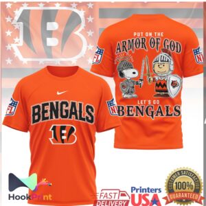 Cincinnati Bengals Peanuts Snoopy Put On The Armor Of God Shirt