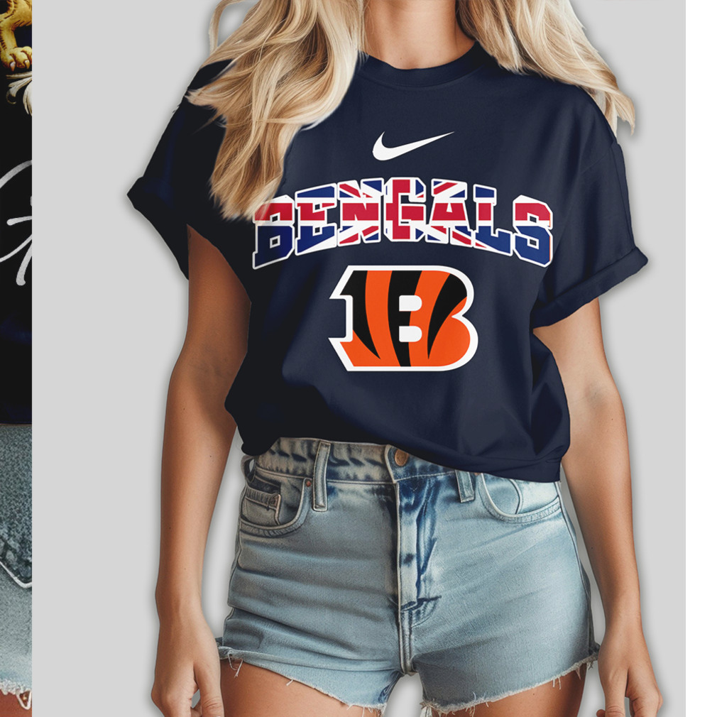 Cincinnati Bengals UK Union Jack Graphic Fan NFL Football T Shirt Cincinnati Bengals UK Union Jack Graphic Fan NFL Football T Shirt