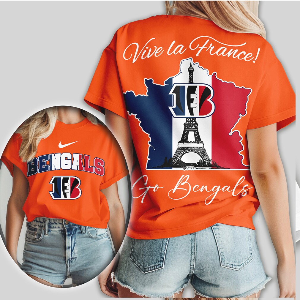 Cincinnati Bengals Vive la France Map Eiffel Tower NFL Shirt Cincinnati Bengals Vive la France Map Eiffel Tower NFL Shirt