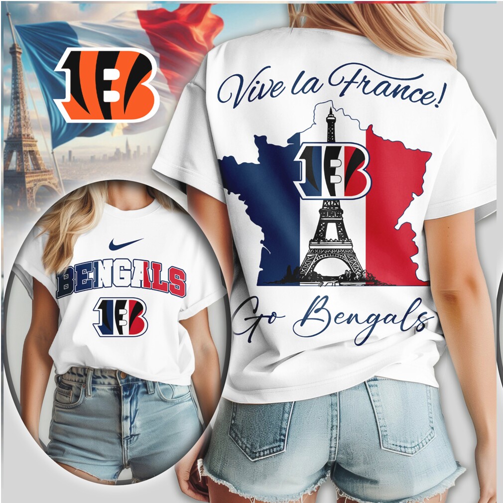 Cincinnati Bengals Vive la France Map Eiffel Tower NFL Shirt Cincinnati Bengals Vive la France Map Eiffel Tower NFL Shirt