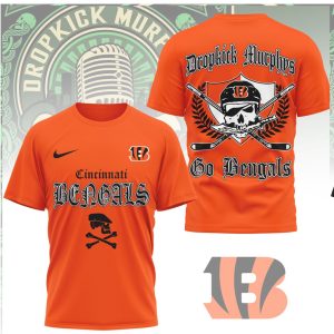 Cincinnati Bengals x Dropkick Murphys Punk Rock Skull T Shirt