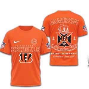 Cincinnati Bengals x Jameson Irish Whiskey Sine Metu T Shirt