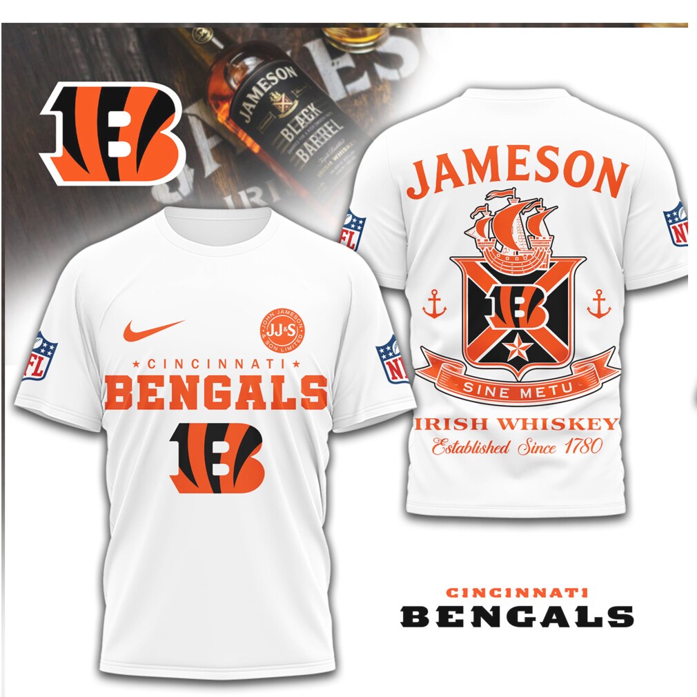 Cincinnati Bengals x Jameson Irish Whiskey Sine Metu T Shirt Cincinnati Bengals x Jameson Irish Whiskey Sine Metu T Shirt