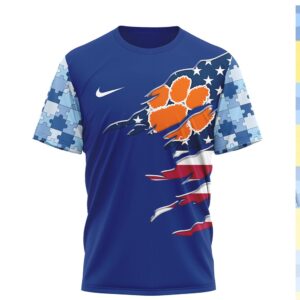 Clemson Tigers I Wear Blue for Autism Awareness T Shirt