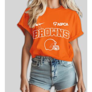 Cleveland Browns ASPCA Animal Guardian Prevention of Cruelty to Animals Awareness T Shirt