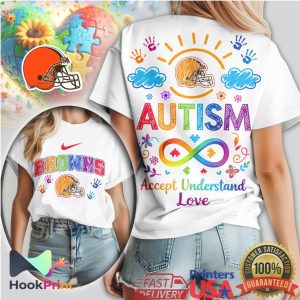 Cleveland Browns Autism Awareness Accept Understand Love Helmet T Shirt