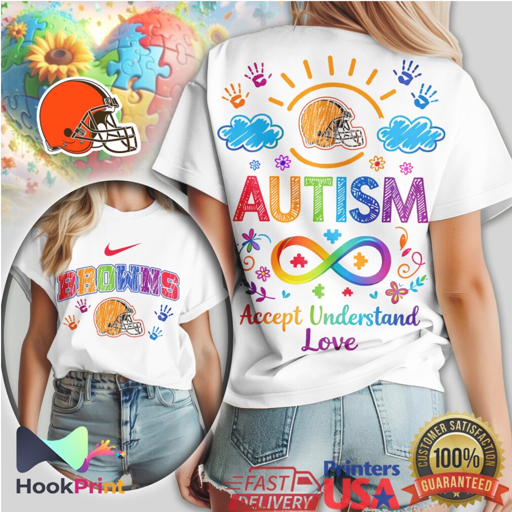 Cleveland Browns Autism Awareness Accept Understand Love Helmet T Shirt Cleveland Browns Autism Awareness Accept Understand Love Helmet T Shirt