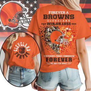 Cleveland Browns Forever Fan Heart Graphic Win Or Lose Team Loyalty Orange T Shirt Cleveland Browns Forever Fan Heart Graphic Win Or Lose Team Loyalty Orange T Shirt