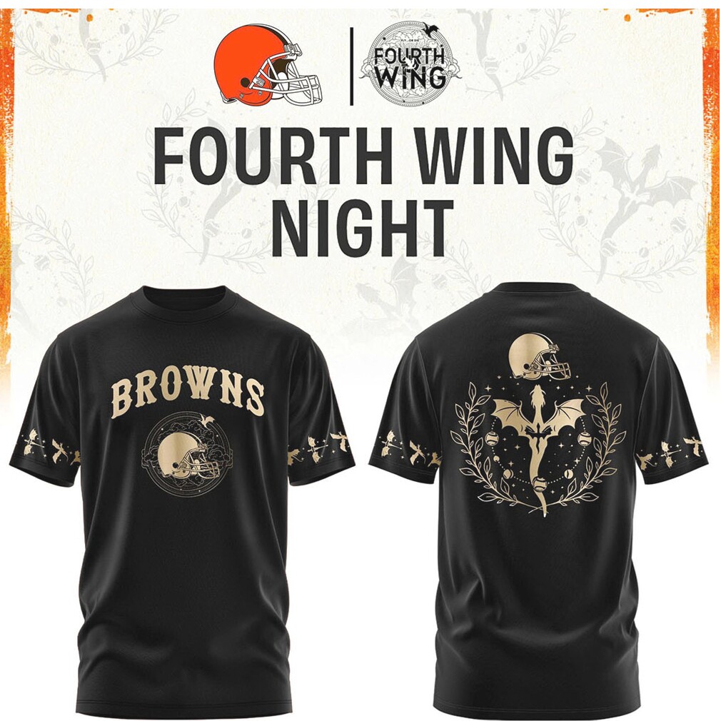 Cleveland Browns Fourth Wing Night Dragon Fantasy Football T Shirt Cleveland Browns Fourth Wing Night Dragon Fantasy Football T Shirt