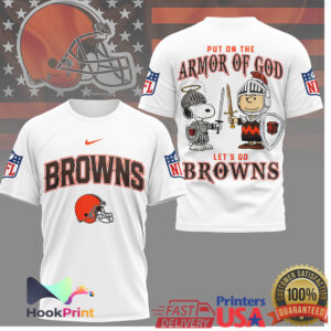 Cleveland Browns Peanuts Snoopy Put On The Armor Of God Shirt Cleveland Browns Peanuts Snoopy Put On The Armor Of God Shirt