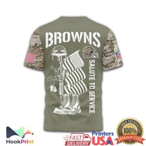Cleveland Browns U.S. Veteran Salute to Service Olive Camo T Shirt Cleveland Browns U.S. Veteran Salute to Service Olive Camo T Shirt