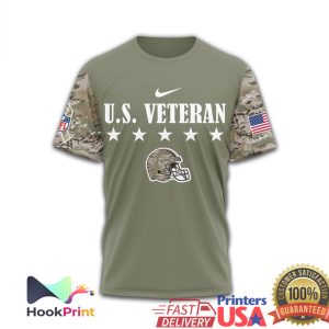 Cleveland Browns U.S. Veteran Salute to Service Olive Camo T Shirt