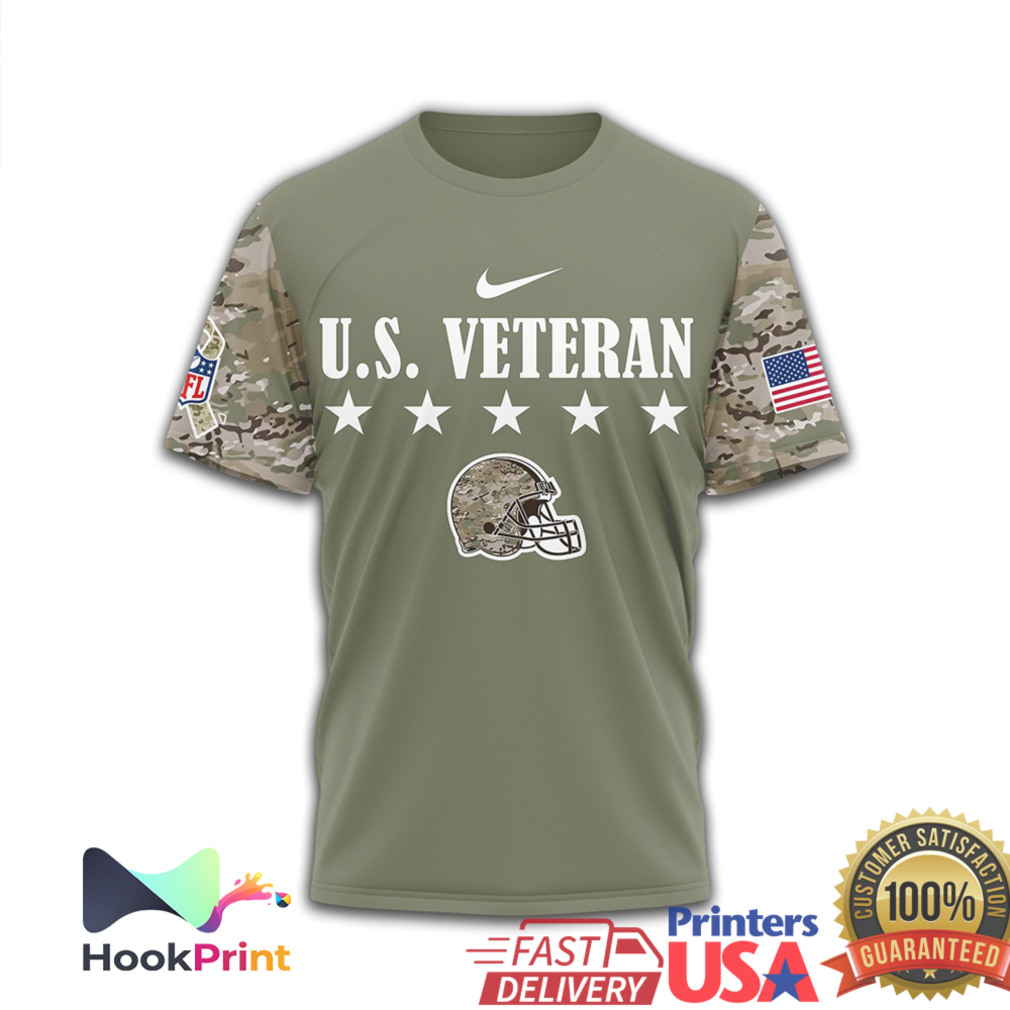 Cleveland Browns U.S. Veteran Salute to Service Olive Camo T Shirt Cleveland Browns U.S. Veteran Salute to Service Olive Camo T Shirt