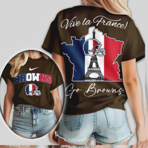 Cleveland Browns Vive la France Helmet Design French Pride Shirt
