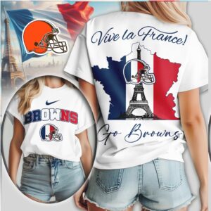 Cleveland Browns Vive la France Helmet Design French Pride Shirt