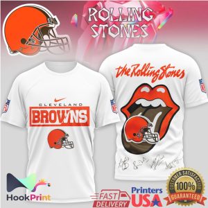 Cleveland Browns x Rolling Stones Official Collaboration Signature T Shirt