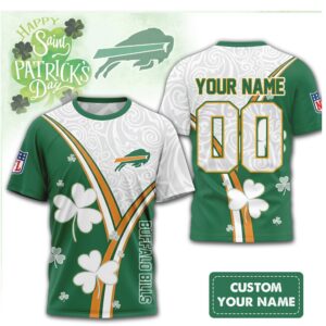 Custom Buffalo Bills St. Patrick's Day Clover NFL Shirt