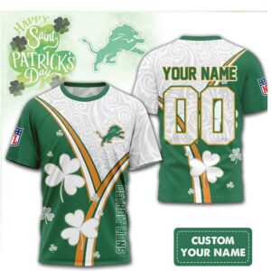 Custom Detroit Lions St. Patrick's Day Clover NFL Shirt