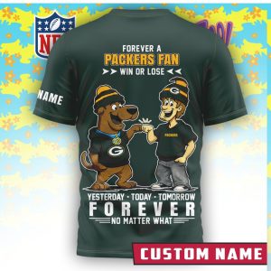 Custom Green Bay Packers x Scooby Doo NFL Forever Fan T Shirt
