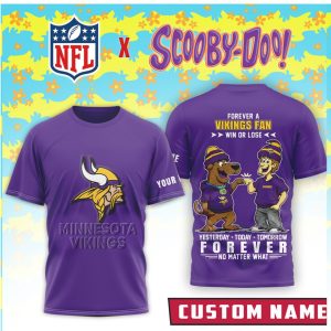 Custom NFL Minnesota Vikings x Scooby Doo & Shaggy Fan T Shirt