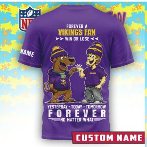 Custom NFL Minnesota Vikings x Scooby Doo & Shaggy Fan T Shirt