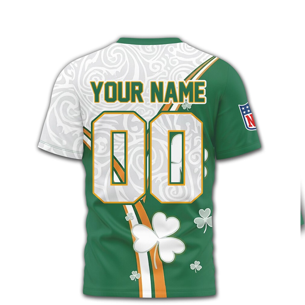 Custom Name Baltimore Ravens St. Patrick's Day Shamrock Football Shirt Custom Name Baltimore Ravens St. Patrick's Day Shamrock Football Shirt