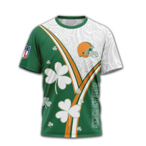 Custom Name Cleveland Browns St. Patrick’s Day Shamrock Football Shirt Custom Name Cleveland Browns St. Patrick’s Day Shamrock Football Shirt