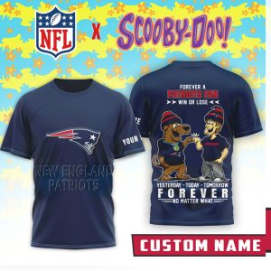 Custom Name NFL New England Patriots x Scooby Doo Forever Fan Shirt Custom Name NFL New England Patriots x Scooby Doo Forever Fan Shirt