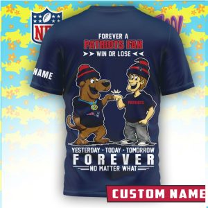 Custom Name NFL New England Patriots x Scooby Doo Forever Fan Shirt