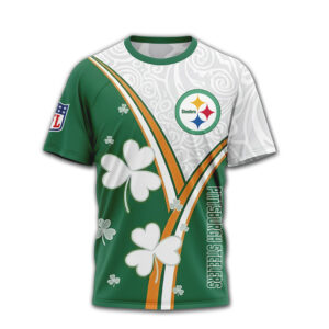 Custom Pittsburgh Steelers St. Patrick’s Day Clover Personalized Name & Number NFL Shirt Custom Pittsburgh Steelers St. Patrick’s Day Clover Personalized Name & Number NFL Shirt