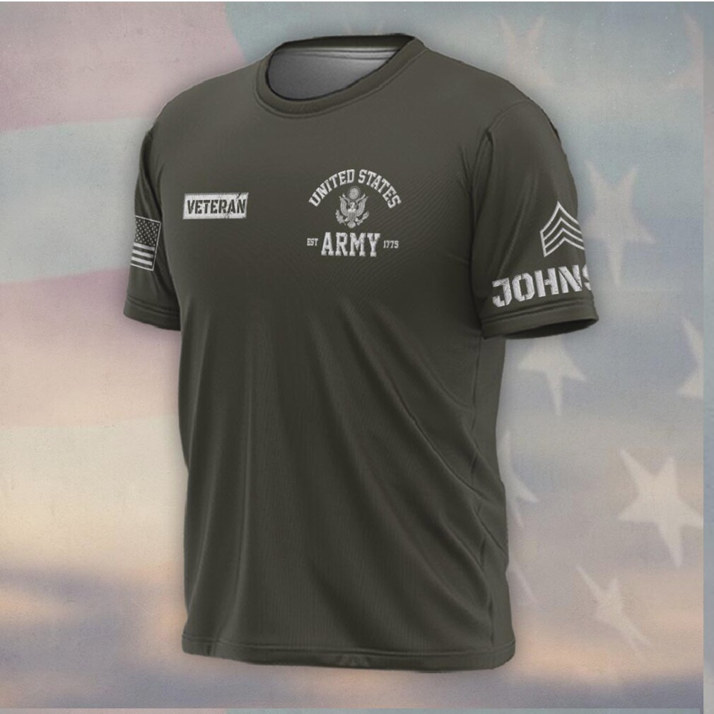 Custom US Army Veteran Eagle Crest Distressed Graphic T Shirt Custom US Army Veteran Eagle Crest Distressed Graphic T Shirt