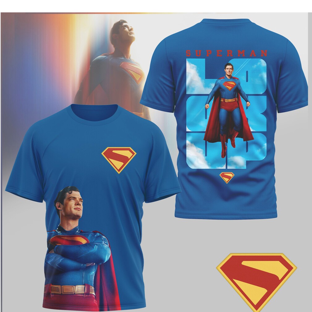 DC Comics Superman Blue Heroic Pose Shirt DC Comics Superman Blue Heroic Pose Shirt