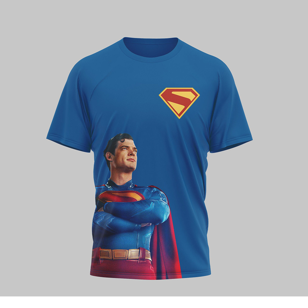 DC Comics Superman Blue Heroic Pose Shirt DC Comics Superman Blue Heroic Pose Shirt