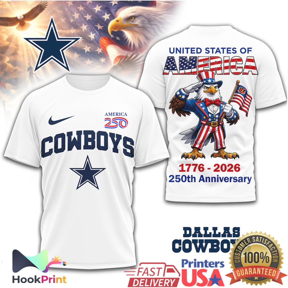 Dallas Cowboys 250th Anniversary 1776 2026 Patriotic Eagle T Shirt Dallas Cowboys 250th Anniversary 1776 2026 Patriotic Eagle T Shirt