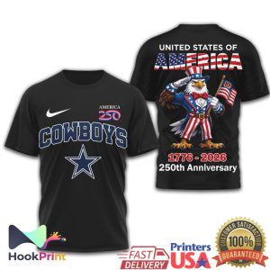 Dallas Cowboys 250th Anniversary 1776 2026 Patriotic Eagle T Shirt