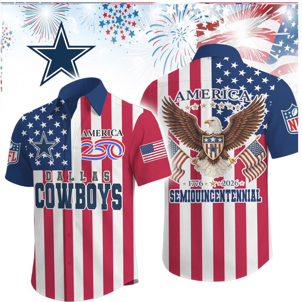 Dallas Cowboys America 250th Anniversary Patriotic Eagle Button Down Dallas Cowboys America 250th Anniversary Patriotic Eagle Button Down