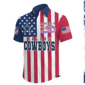 Dallas Cowboys America 250th Anniversary Patriotic Eagle Button Down