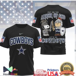 Dallas Cowboys Armor Of God Snoopy Charlie Brown Football Shirt